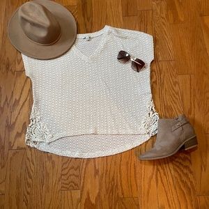 American Eagle Knit & Lace Top
